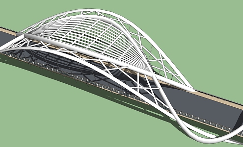 modern bridge profiled bridge 3d model