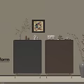 Modern Wood Grain Cabinet Ins Style Minimized Style Cabinet Entire Cabinet Sideboard Cabinet Balcony Cabinet Storage Cabinet Home Entrance Cabinet 3d model