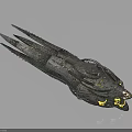 Futuristic Cosmic Spaceship With Detailed Mechanical Structure And Glowing Accents For Interstellar Exploration