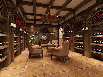 European-style wine cellar Neoclassical wine cellar 3d model