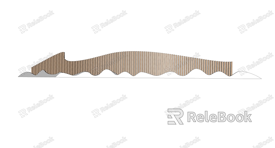 New Chinese style wall street view sketch model