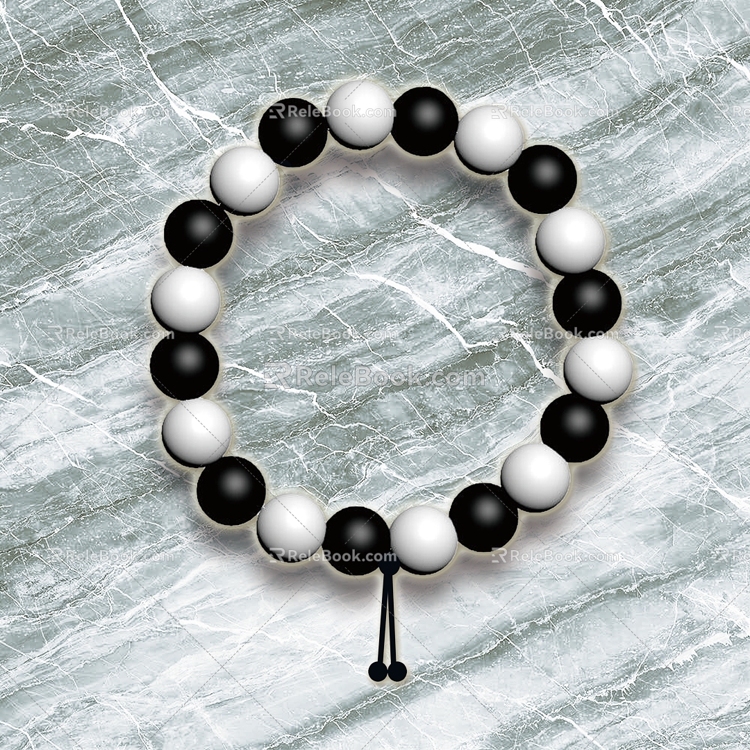 Black and White Creative Bracelet 3d model