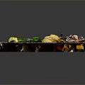 Assorted Fresh Vegetables on a Tray Including Asparagus Bell Peppers and Mushrooms