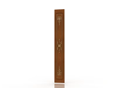 Brown Roman Column with Intricate Carved Patterns and Classic Design Elements 3d model