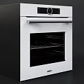 White BOSCH Electric Oven With Control Panel And Interior Racks As Modern Kitchen Appliance 3d model