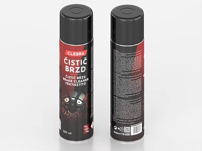 CLEENA Caustic BRZD Multi Surface Degreaser Spray Can For Home Cleaning Needs 3d model