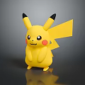 Pikachu Animated Creature Character With Yellow Fur Black Tipped Ears Red Cheeks Standing