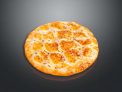 Golden Crust Pizza With Melted Cheese And Red Pepper Flakes Baked To Perfection 3d model
