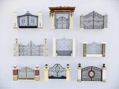 Light Luxury Gate Iron Gate model