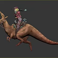 Modern game character knight heroine ancient warrior female paladin ancient heroine knight 3d model