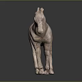 Traditional Horse Sculpture Carving In Standing Pose With Clay Material And Artistic Design