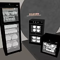 Modern Black Kitchen Appliances with Glass Door Cabinets Oven and Interior Lighting
