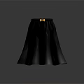 Stylish Black Skirt with Orange Bow Detail for Elegant Fashion Look