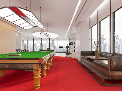 Modern Billiard Room 3d model