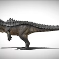 Realistic 3D Model of Predatory Dinosaur With Sharp Teeth and Spiked Back 3d model