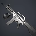 Modern Tactical Rifle With Metal Construction Magazine And Stock Design