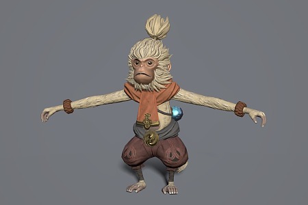 Monkey Warrior 3d model