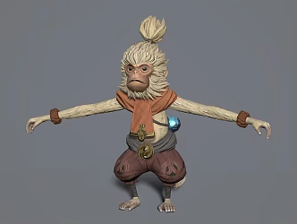 Monkey Warrior 3d model