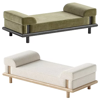Modern sofa stool bed end stool bench 3d model