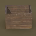 Rustic Wooden Storage Cabinet With Handles Natural Wood Texture And Square Design