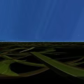 Scenic Night Garden Landscape With Full Moon Tall Trees And Illuminated House Lush Lawn