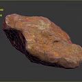 Wood Stone Natural Raw Piece in Orange Brown with Rough Texture and Natural Shape