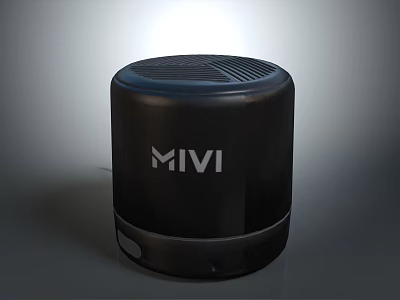 MIVI Black Portable Wireless Bluetooth Speaker With High Quality Sound And Compact Design 3d model