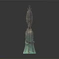 Intricate Sculptural Carving With Bronze Base Cross Symbols And Spherical Details