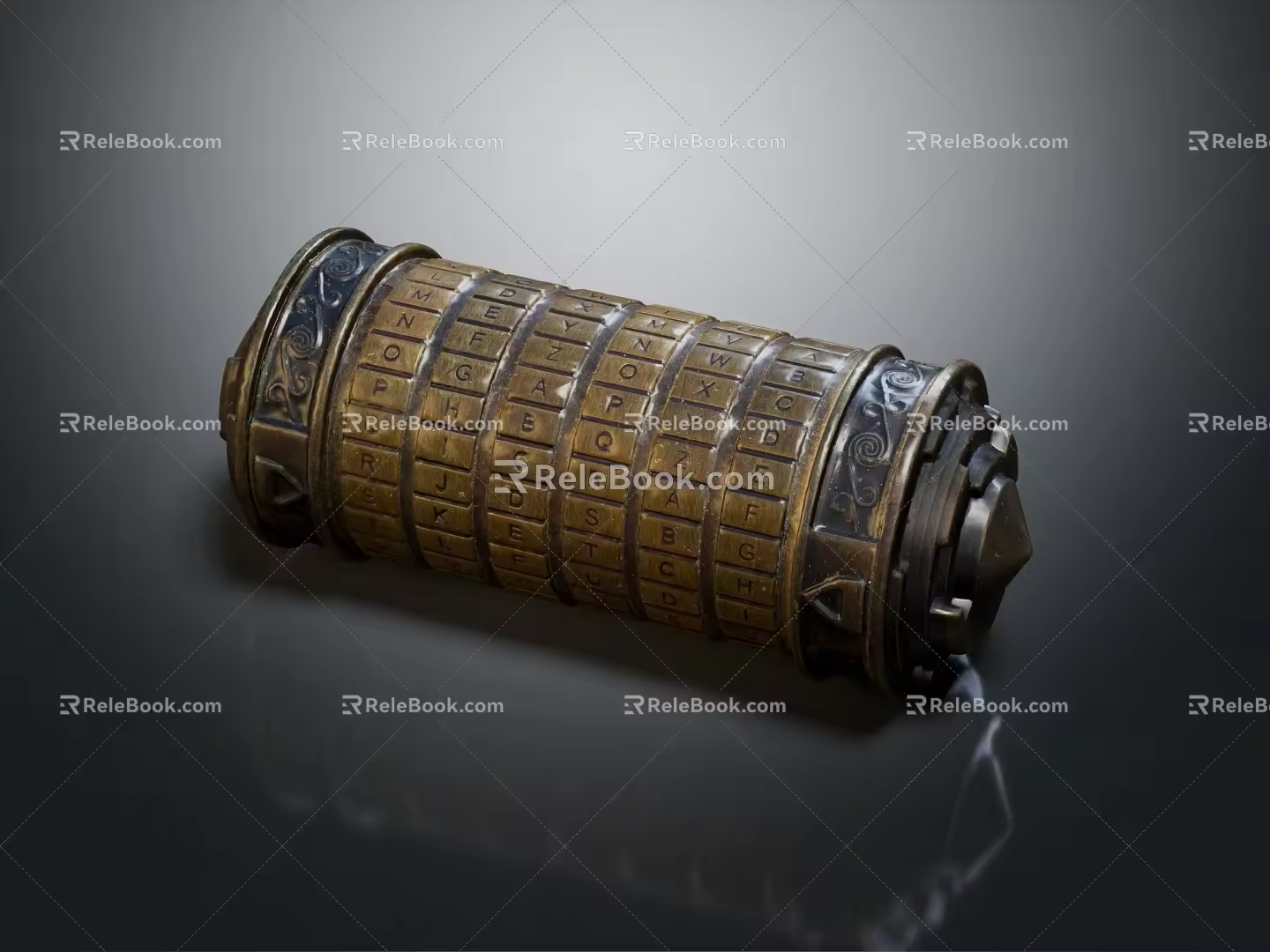 Retro cipher machine Da Vinci cipher Da Vinci cipher machine 3d model