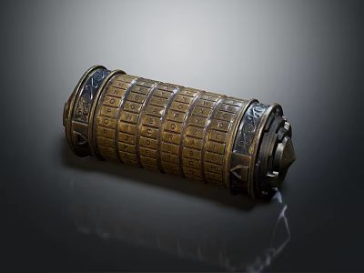 Retro cipher machine Da Vinci cipher Da Vinci cipher machine 3d model