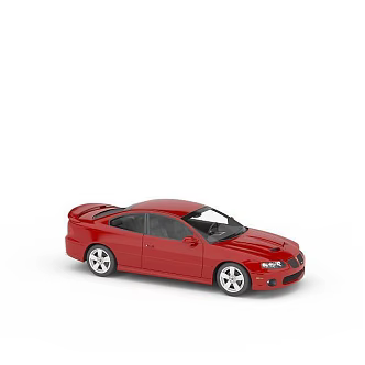 High-grade red car 3d model