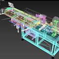 Automated Industrial Conveyor Equipment With Stainless Steel Frame Blue Motor And Mechanical Alignment Arms