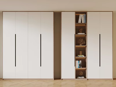Cream style wardrobe 3d model