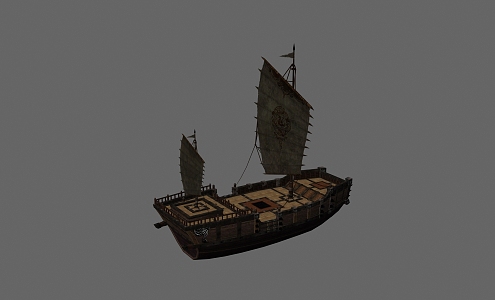 Chinese ship ancient warship 3d model