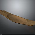 Brown Wooden Long Tray With Intricate Carved Patterns And Textured Surface