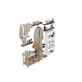 Organized Daily Laundry Essentials with Soft Towels Bathrobe and Bath Products on Shelves and Baskets