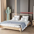 Nordic Double Bed 3d model