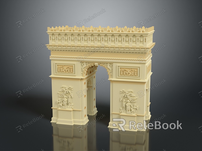 Ancient Gate Stone Gate European Gate Gate Large Wooden Door Classical Gate Antique Gate Game Gate model