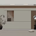 Minimalist Modern Interior Space With Wooden Accents Round Lamp Vase And Open Book Decor