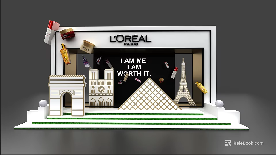 Tobacco and Liquor Store Displaying Various Wine Whiskey and Cigarette Products 3d model 