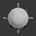 Modern Floor Lamp With White Lampshade Brown Pole And White Base