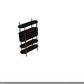 Modern Dark Brown Wooden Shelf Unit With Gold Metal Frame And Multi Tier Open Shelves