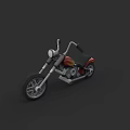Classic Red And Black Motorcycle With Chrome Details And Vintage Design