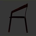 Modern Wooden Frame Dining Chair With Black Leather Seat And Sleek Modern Design