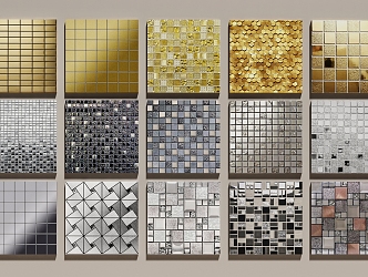 Metal mosaic tile mosaic 3d model