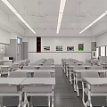 Standard classroom 3d model