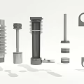Different Types Of Automotive Parts Including Bolts Shafts Sleeves And Washers