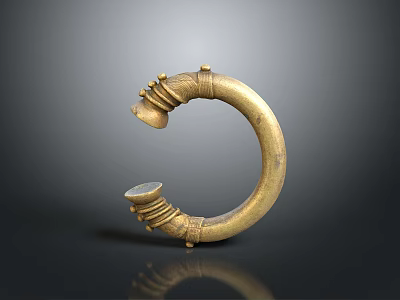 Durable Brass C Shaped Hardware Tool For Industrial Fastening Applications 3d model