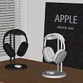 Apple AirPods Max Headphones Black And White On Stand Display Design