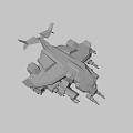 Weapon class spaceship 3d model